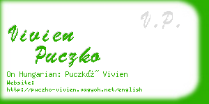 vivien puczko business card